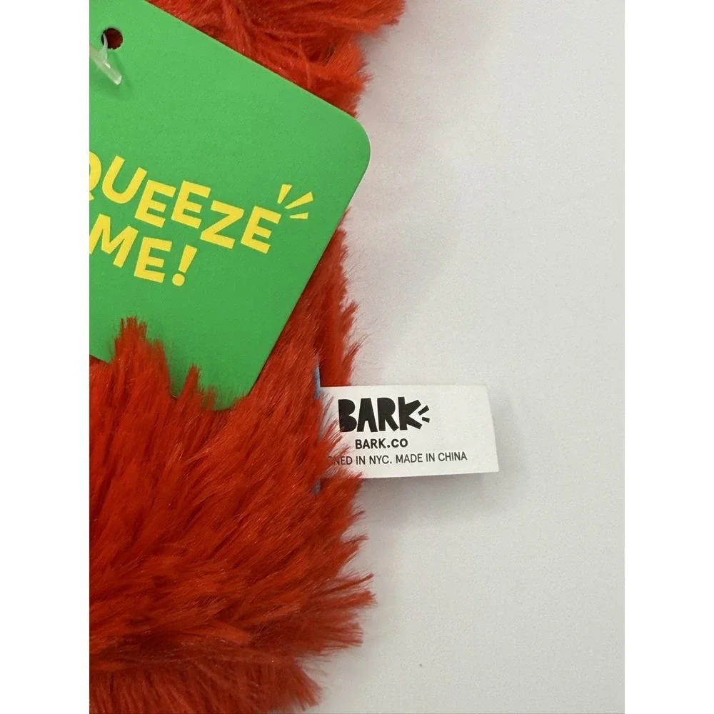 BARK Elmo Dog Toy Squeaker Crinkle Plush Sesame Street All Dog Sizes